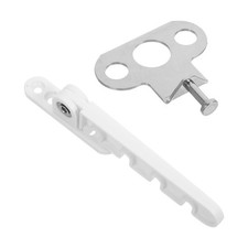 Sturdy Window Safety Restrictor Lock White Adjustable Durable Latch for Home Use