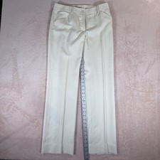 Dolce & Gabbana Women White Designer Pants Tailored Italy Vintage Read