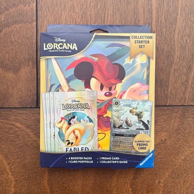 New Disney Lorcana Fabled Collection Starter Set Tinker bell Foil Promo Booster
