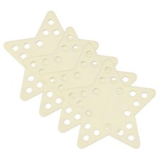 4Pcs Crochet Basket Base, 4 x 4" Basket Bottoms Star Shape Wood Base