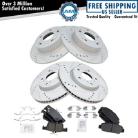 TRQ Front & Rear Ceramic Brake Pad & Performance Rotor Kit for Honda Accord (For: More than one vehicle)