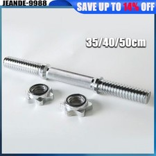 2Pcs Spinlock Dumbbell Bar Steel Weight Lifting Handle with Collars 14/16/19"