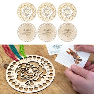 3x Holz Stickgarn Organizer Kreuzstich Faden Halter Aufbewahrung Werkzeug Zum Selbermachen