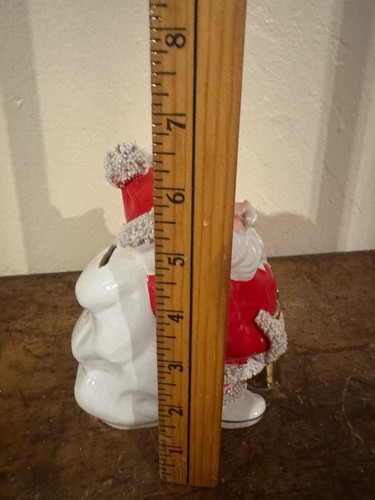 Vintage 50er Jahre Weihnachtsmann Spaghetti Borte Weihnachtsbank Made In Japan - Bild 6 von 6