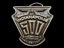 MH03153 NOS VINTAGE 1997  81st INDIANAPOLIS 500  SPORTS RACING BELT BUCKLE