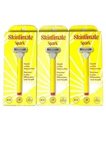 Skintimate Spark Women's 4 Blade Razor 1 Handle And 2 Refill Cartridges Lot of 3