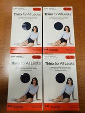 4 Pk: Thinx For All Leaks XL Black Light Absorbency Hi-Waist Underwear E2B