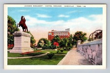 Nashville TN-Tennessee, Jackson Monument, Capitol Grounds, Vintage Postcard