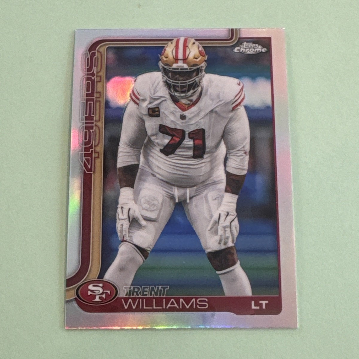 Trent Williams 2025 Topps Chrome Refractor 265 49ers | eBay