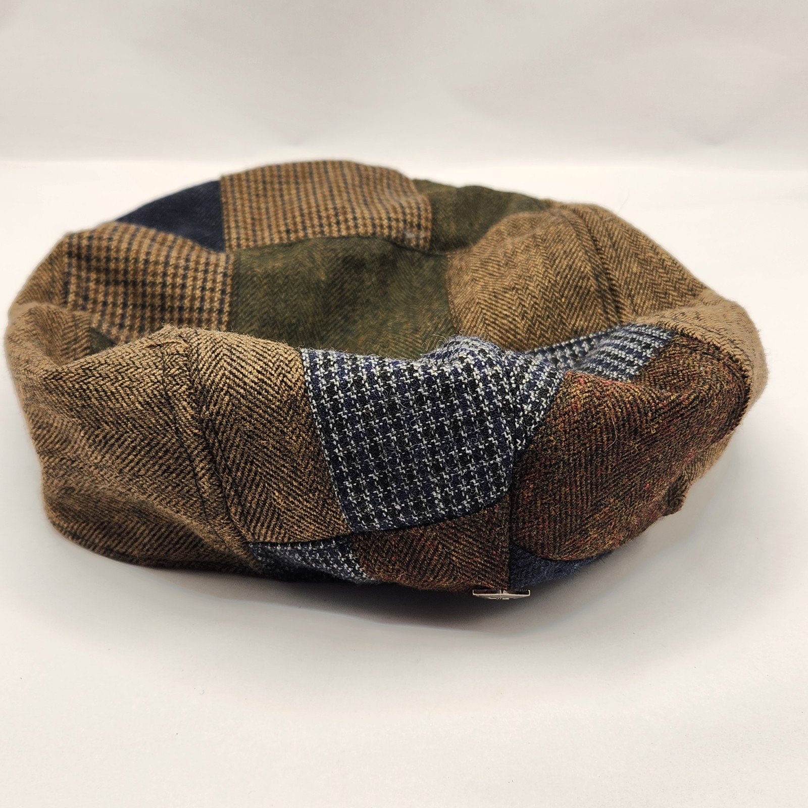 Wool Flat Cap DPC Checkered Patchwork Large XL Me… - image 3