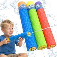 Water Gun Blaster for Kids Toddler: 3 Pack Pool Toys for Kids Foam Water Squi...