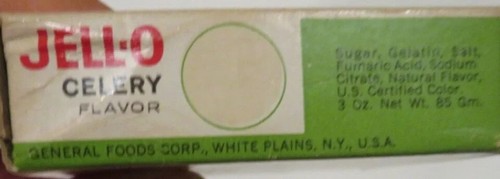 RARE early 1960s Full CELERY Flavor Sealed Jello Box #1 NOS Jell-o Gelatin - Picture 6 of 10