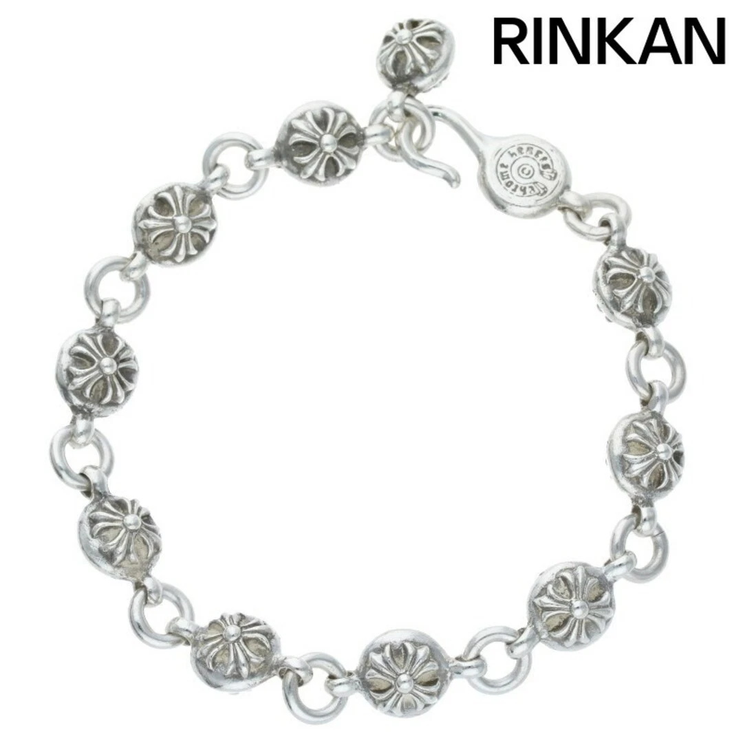 CHROME HEARTS Bracciale Uomo Cromo Cuori NO2 BALL #2 Crossball Argento Usatof56b7bff39be