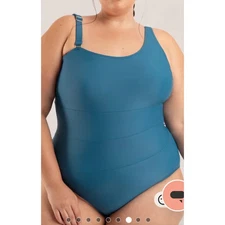 Brand New Shapermint Essentials Women's 3X Teal/Green One Piece Control Swimsuit