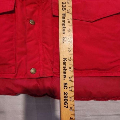 Vintage Woolrich Goose Down Puffer Vest Men's Size L Made In USA Red Hunting - Picture 13 of 24