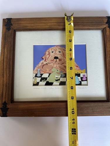 Golden Retriever Framed And Matted Print, Checkmate, San Francisco Artist Signed - Picture 12 of 13