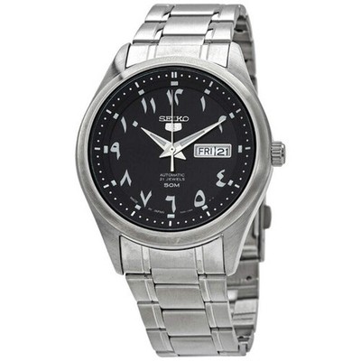 Seiko 5 Automatic Black Arabic Dial Men's Watch