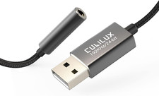 USB a to 3.5Mm Audio Jack Adapter 192Khz/24Bit DAC TRRS Mic-Supported USB to 1/8