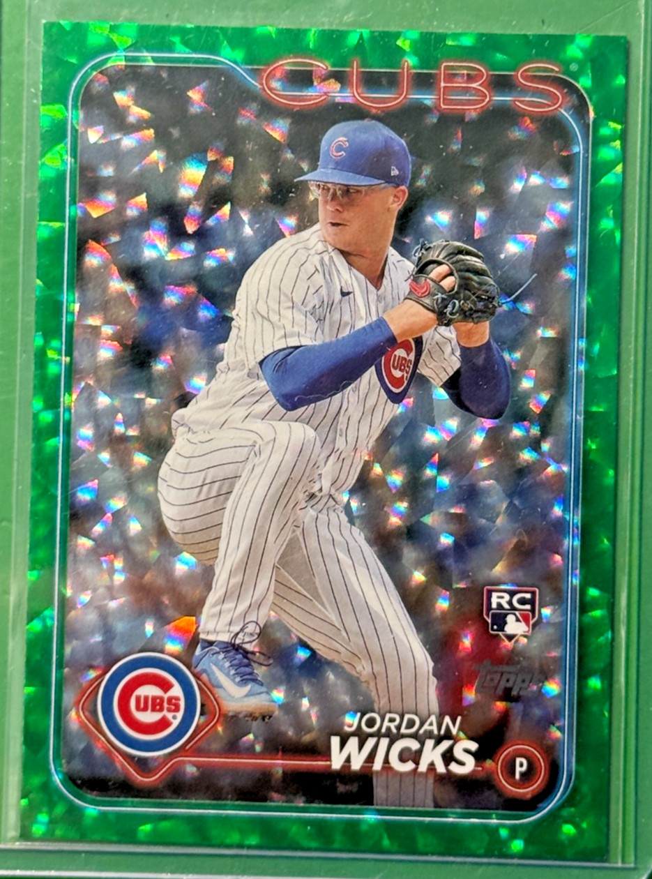 Jordan Wicks RC Green Foil 310/499 2024 Topps Series 2 Chicago Cubs #613