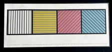 Vintage Lithograph Modern Poster Sol Lewitt 1988 Bands of Lines Conceptual Art