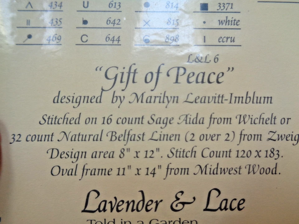 Lavender & Lace Victorian Designs Cross Stitch Pattern - Gift of Peace Santa NEW - Image 3 of 3