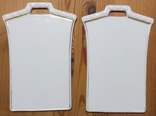 2x Rosenthal "Maria" Porzellan-Brettchen weiß mit Goldrand