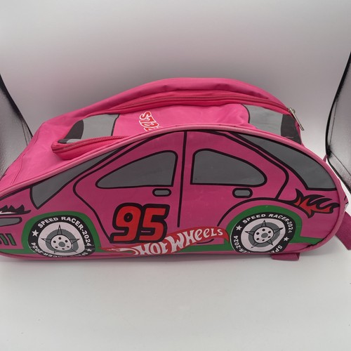 hot wheels pink small backpack 15”x7”