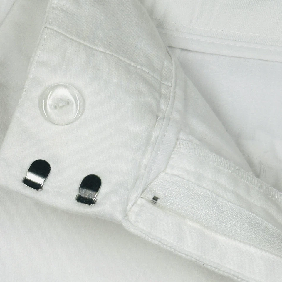 Shorts CREMIEUX Feminino Tamanho 4 Branco Algemado Elástico Náutico Clássico Dinheiro Antigo - Imagem 3 de 4