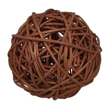1 Piece Large Round Rattan Wicker Ball Ornaments Home Decoration 10cm Coffee