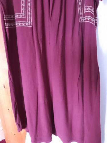 Burgundy A Line Dress With Beige Embroidery Fits Size 16/18 Bonprix . - Bild 3 von 4