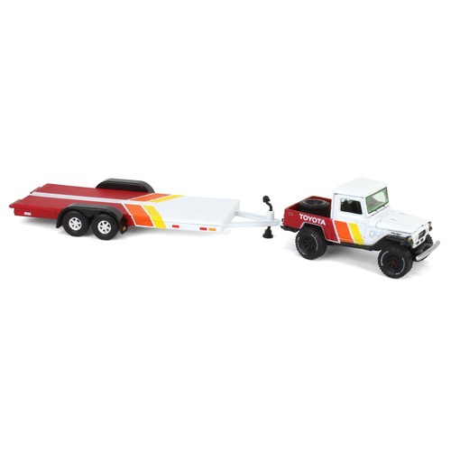1/64 1980 Toyota Land Cruiser Aperto Auto Rimorchio su Misura Johnny Lightning - Foto 2 di 5