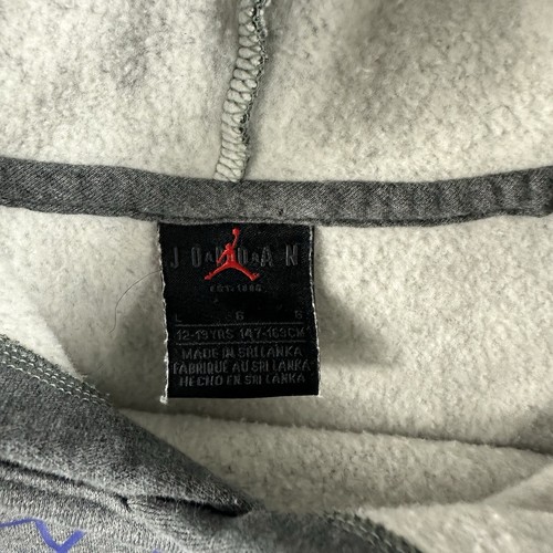 Nike Air Jordan Hoodie Jumpman Sweatshirt Youth Boys Large Gray Sweater - Picture 8 of 8