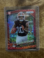 2025 Panini Prizm - Rookies Quinshon Judkins #313 Red Shimmer Prizm /49 (RC)