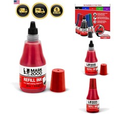 Self-Inking Refill Ink - Red - 25cc 0.9oz