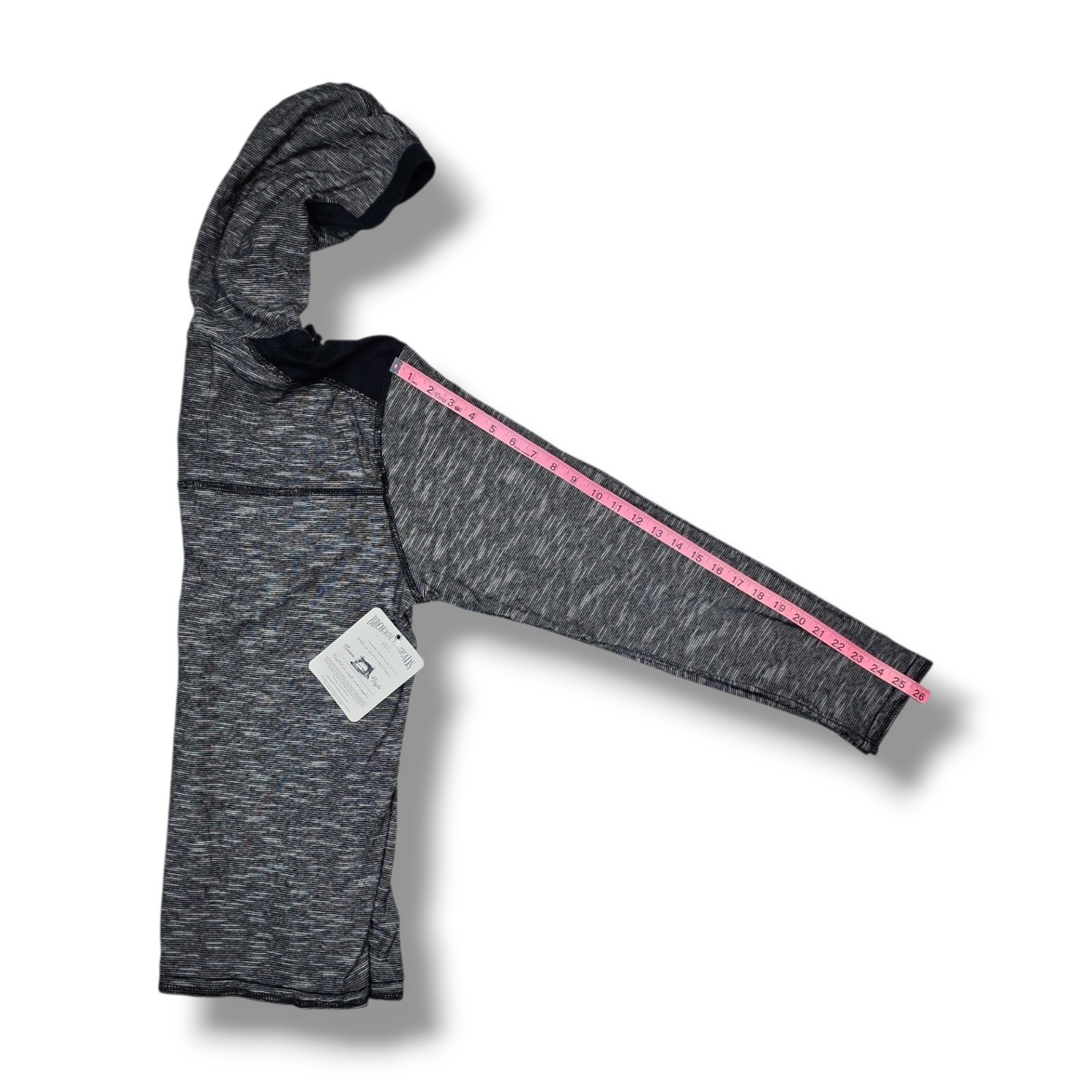 Broken Threads Black/White Lightweight Long Sleeve Hooded Shirt Men's Size L NWT