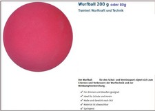 Schlagball Gummi Wurfball Leichtathletik Wettkampfgewicht Trainingsball 80g/200g
