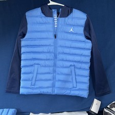 Boy  s Jordan Jumpman Synthetic Fill Puffer Coat Legend Blue Sz XL 13-15 Yrs NWT