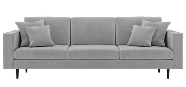 Grau Stoff Polster Sofa Wohnzimmer Design Couchen Sofas Neu Textil Viersitzer-image