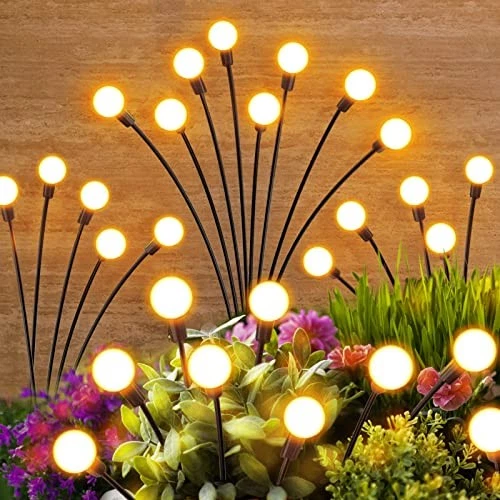 Solar Lights Outdoor Garden Decor: Unique Gardening Gifts for Mom - 4 Pack