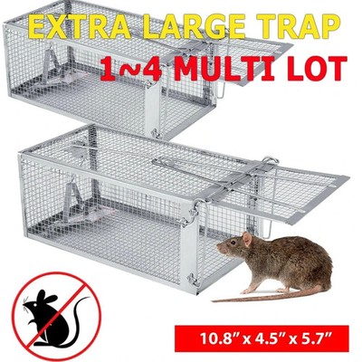 1~4 Pack Rat Trap Humane Mouse Traps Work Small Rodent Animal-Mice Catch Release