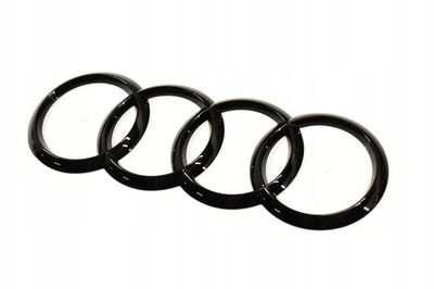 #ad Black Rear Rings Audi Emblem Logo Badge Fits A3 A4 A5 A6 A7 RS7 Trunk Upgrade $18.50