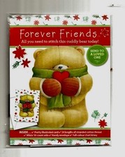 REDUCED AGAIN!  Forever Friends Bear Cross Stitch Card Kit