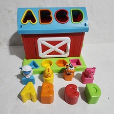 Infantino Shape Sorting Barn Complete ABC Cow Chicken Sheep Pig Sorter Toy