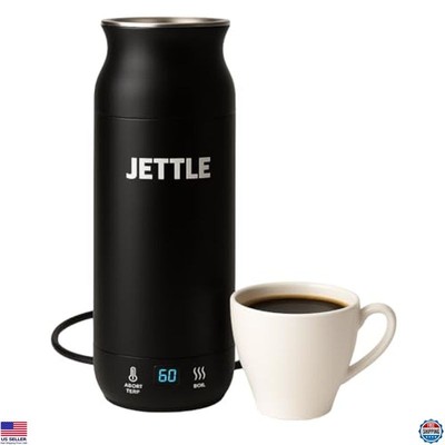 Portable Electric Kettle 450ml - Stainless Steel Tea Coffee Heater with Temp