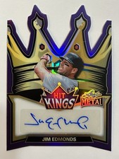2026 LEAF METAL BASEBALL JIM EDMONDS TRUE #1/1 HIT KINGS DIE CUT AUTO #HA-JE1