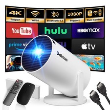 Mini Projector with WiFi and Bluetooth Built-in Apps Smart Projector Support ...