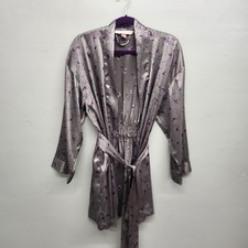 Victoria's Secret Belted Floral Satin Kimono Robe One Size Pockets