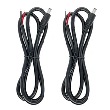 2Pcs 3FT 16AWG DC Power Pigtails Cable, 5.5mm x 2.5mm Male Barrel Jack Plug... 