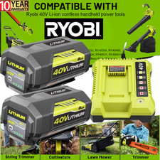 8.0Ah Battery 40 Volt for Ryobi 40V Lithium OP40602 Battery with LED / Charger