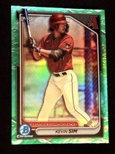 2024 Bowman Chrome GREEN LUNAR REFRACTOR Kevin Sim, item 2